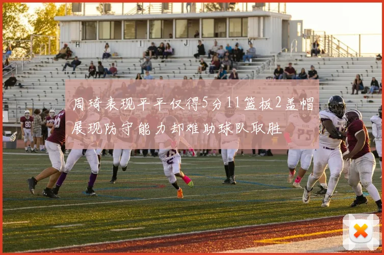 周琦表现平平仅得5分11篮板2盖帽展现防守能力却难助球队取胜